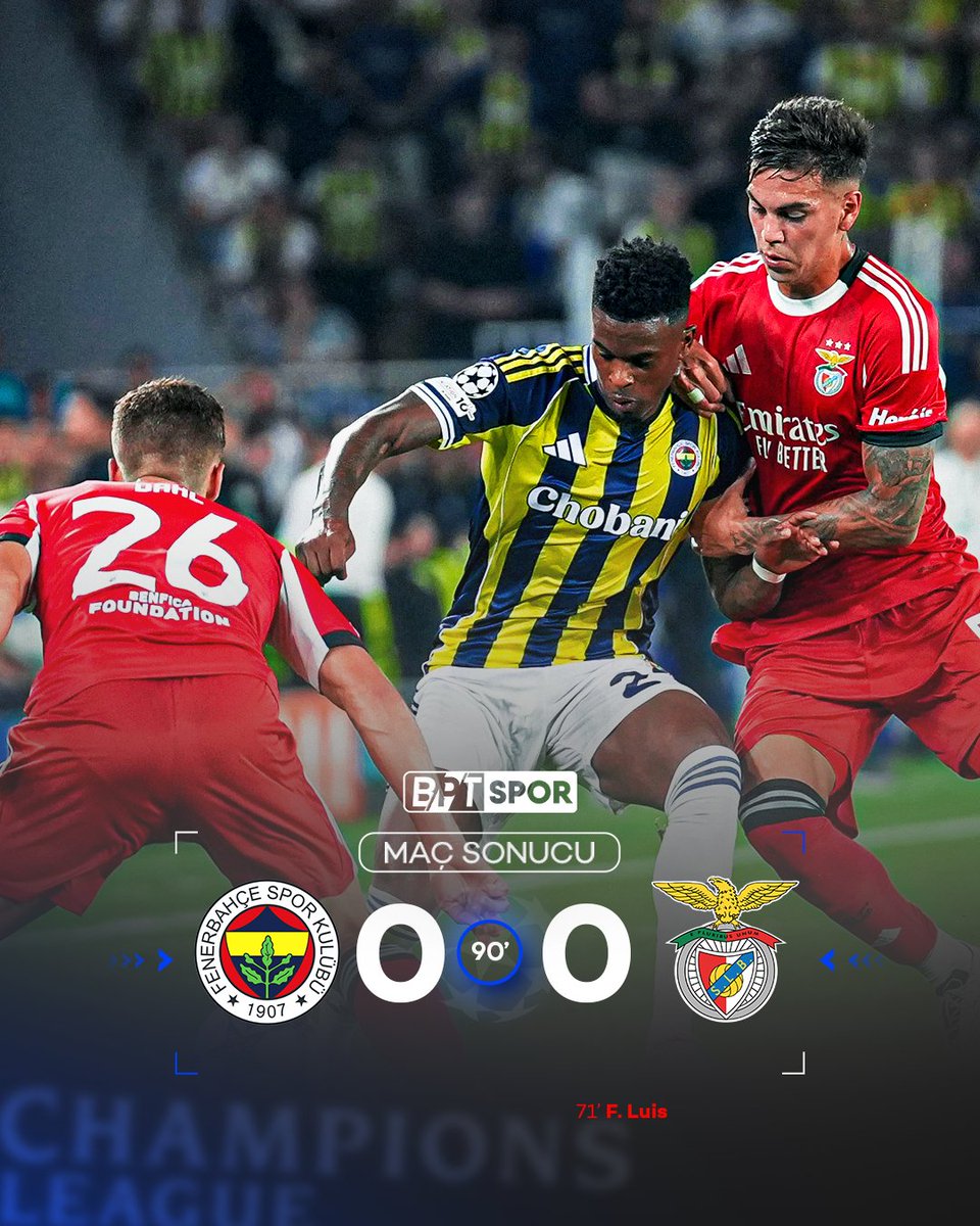 Fenerbahçe, Şampiyonlar Ligi Play-Off İlk Maçında Benfica ile Berabere